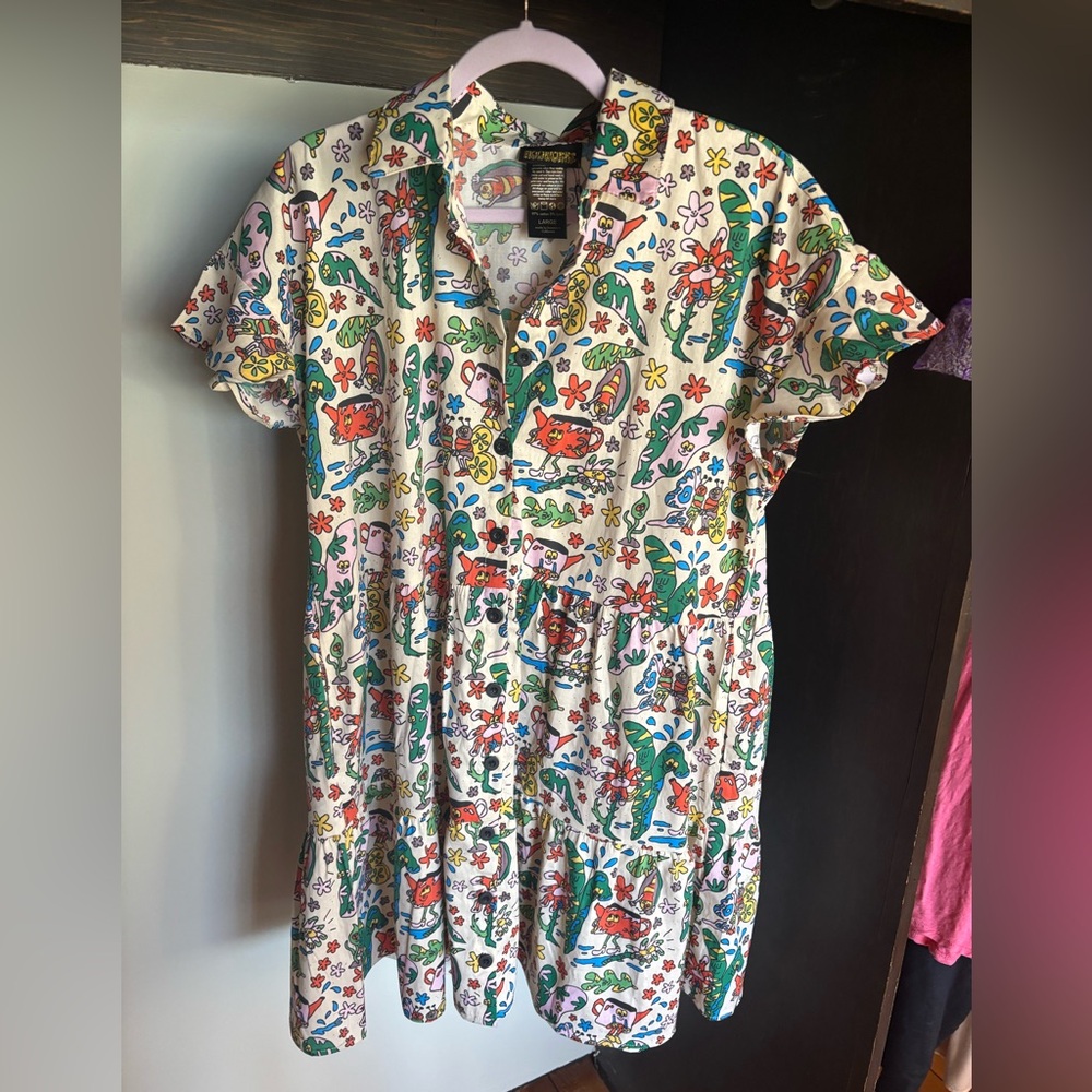 Nooworks Frida Bug Out Cartoon Print Dress